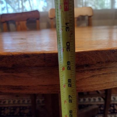 Vintage Wooden Table with Four Chairs