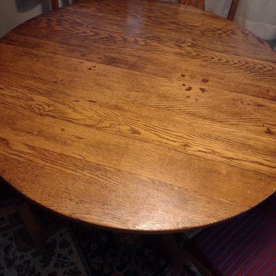 Vintage Wooden Table with Four Chairs