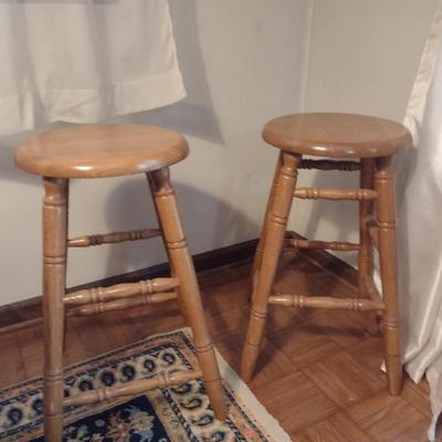 Pair of Wooden Stools