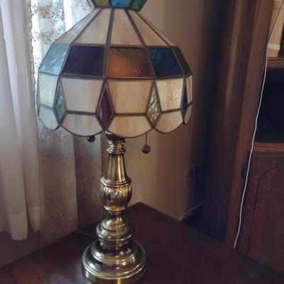Tiffany Style Stained Glass Table Top Lamp (Choice A)