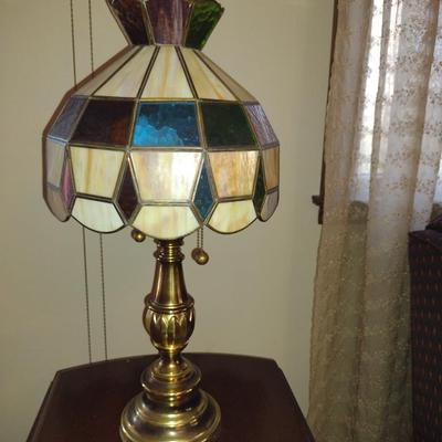 Tiffany Style Stained Glass Table Top Lamp (Choice B)