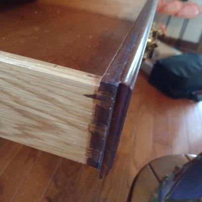 Wooden Side Table with Drawer- Approx 22" x 27" x 23 1/2" Tall