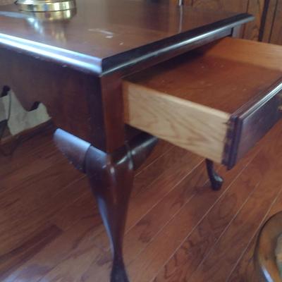 Wooden Side Table with Drawer- Approx 22" x 27" x 23 1/2" Tall