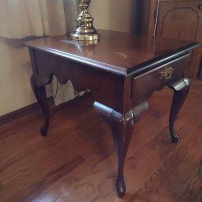 Wooden Side Table with Drawer- Approx 22" x 27" x 23 1/2" Tall