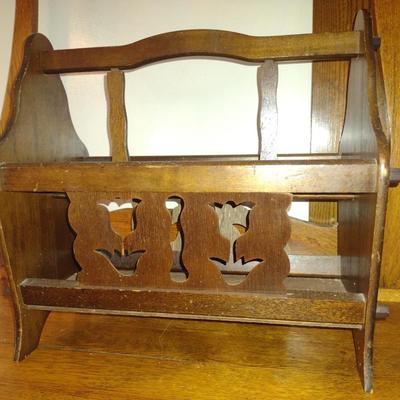 Wooden Magazine Rack