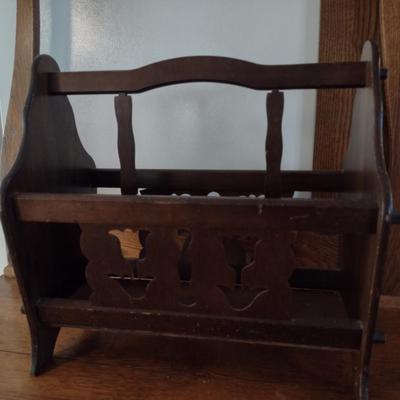 Wooden Magazine Rack