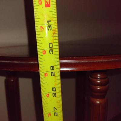 Wooden Round Accent Table/Plant Stand- Approx 15 3/4" in Diameter, 29 1/2" Tall