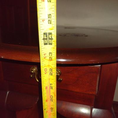 Wooden Side Table with Drawer- Approx 21 1/4" x 25" x 23 1/2" Tall