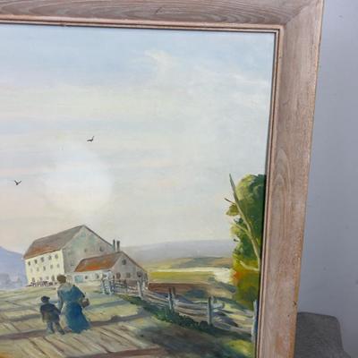 Oil on Canvas Board " Country Lane" 