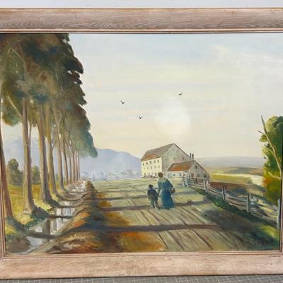Oil on Canvas Board " Country Lane" 