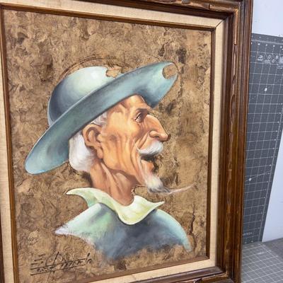 Don Quixote Mixed Medi on Board Signed