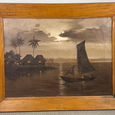 "Sunset on the Sea" 1950, Manila 
