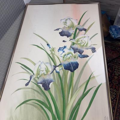 "Gladiolas" Watercolor, signed. 
