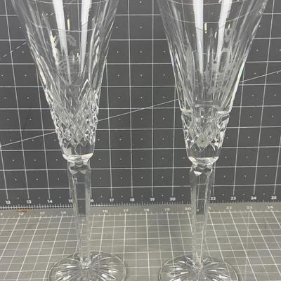 Waterford Lismore Pattern, Etched Flutes GORGEOUS!!! 