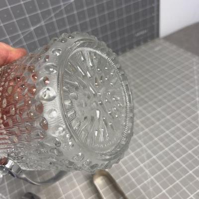 (2) Cut Glass & Pressed Glass Ice Buckets 