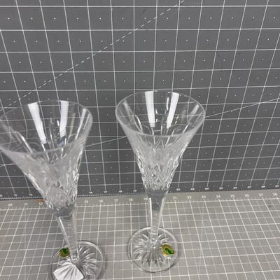 Waterford Lismore Pattern, Toasting Flutes, Pair - Also GORGEOUS!!! 