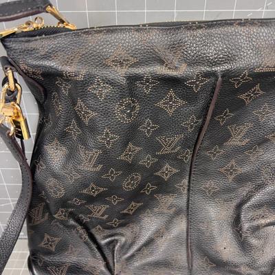 Labeled Louis Vuitton Black Hobo Style Bag, Collectible