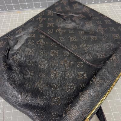 Labeled Louis Vuitton Black Hobo Style Bag, Collectible