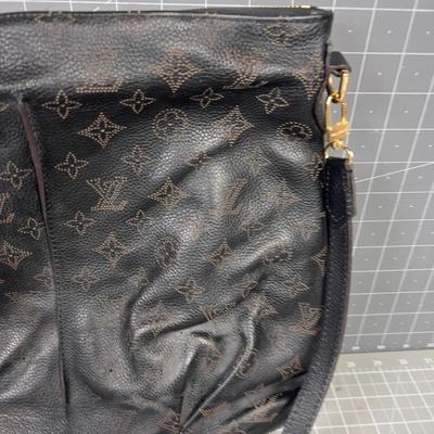 Labeled Louis Vuitton Black Hobo Style Bag, Collectible
