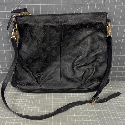 Labeled Louis Vuitton Black Hobo Style Bag, Collectible