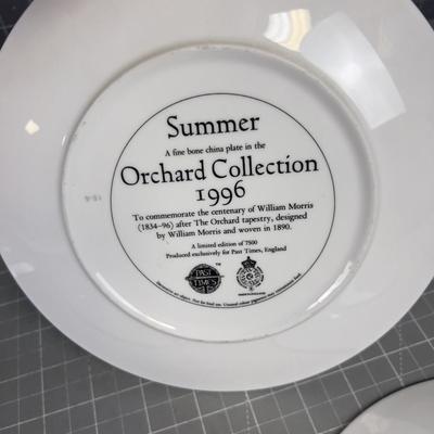 4 Seasons 1996 William Morris Collector Plate, Fine Porcelain