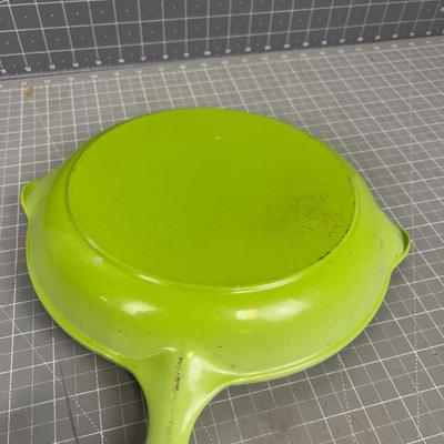LeCreuset Apple Green Cast Iron Fry Pan 10-1/2" 