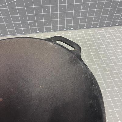 Cast Iron WOK 12-1/2" Mat Black Finish
