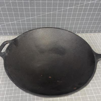Cast Iron WOK 12-1/2" Mat Black Finish