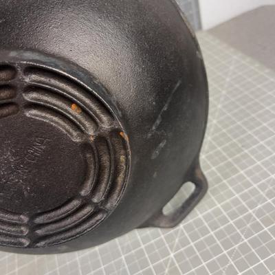 Cast Iron WOK 12-1/2" Mat Black Finish
