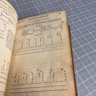 Antique Leather Bound ARITHMETIC Dated 1910