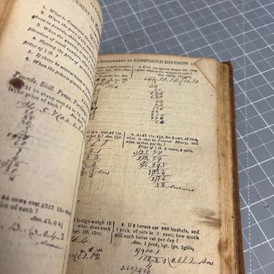 Antique Leather Bound ARITHMETIC Dated 1910