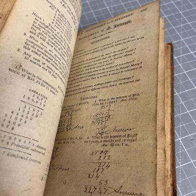 Antique Leather Bound ARITHMETIC Dated 1910
