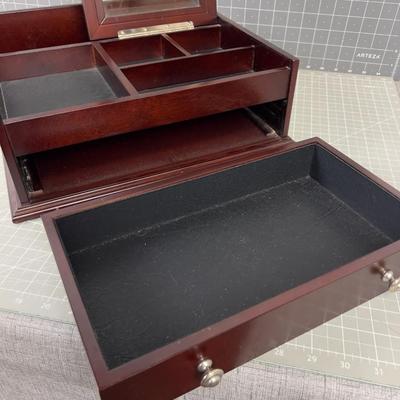 Desk or Dresser Organizer, in Mahogany Finish