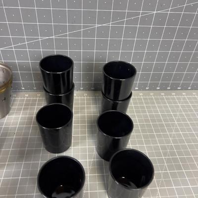 VOTIVE Holders Black and Metal Stars