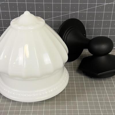 Antique Style, (NEW ) with Milk Glass Shade