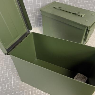 2 NEW 50-Calibur AMMO Cans, Green