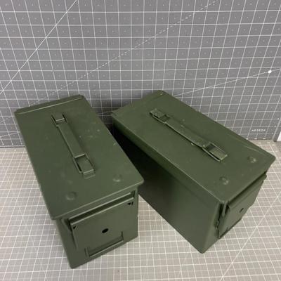 2 NEW 50-Calibur AMMO Cans, Green