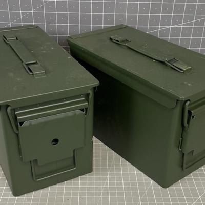 2 NEW 50-Calibur AMMO Cans, Green
