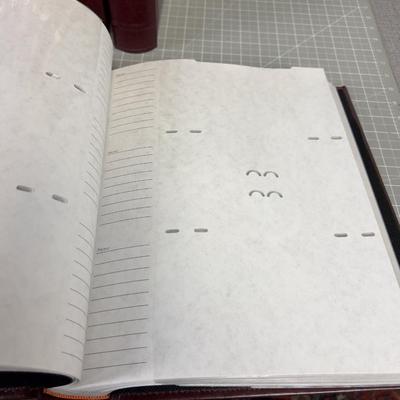 6- Faux Leather Bound Photo Album Books 