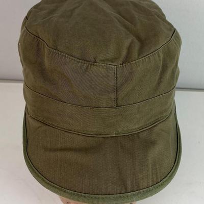 US ARMY COTTON O.D. FIELD CAP WITH VISOR SIZE 6 3/4 