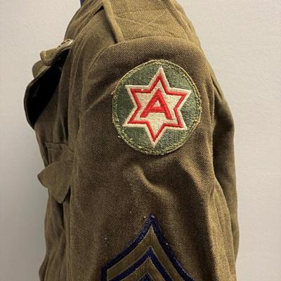US ARMY WOOL O.D. IKE JACKET SIZE 36R 1940s 