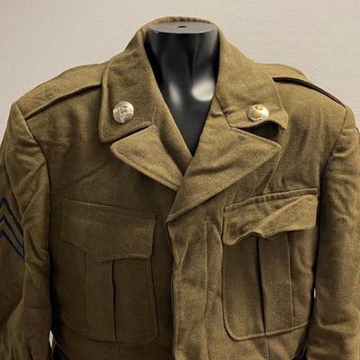 US ARMY WOOL O.D. IKE JACKET SIZE 36R 1940s 