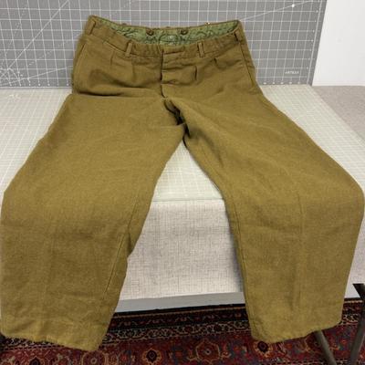 US Army Wool Trouser 34" W, 29" Inseam 