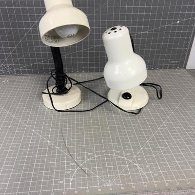2 white Desk Lamps 