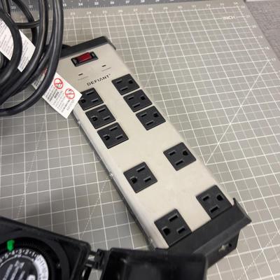 Extension Cord, Plug Bar and Timer