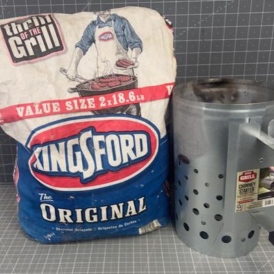Half Bag of Charcoal w/ Chimney