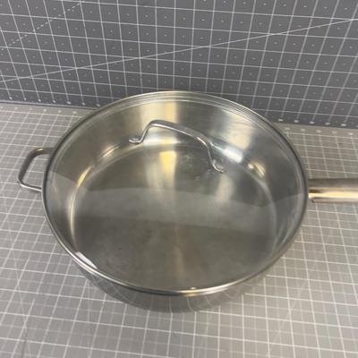 Stainless Steel Deep Skillet 