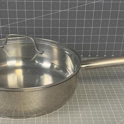Stainless Steel Deep Skillet 