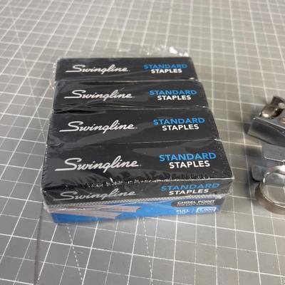 Stapler with Staple 