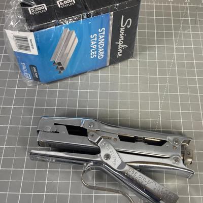 Stapler with Staple 